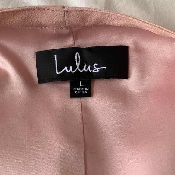 Lulus Easy Listening blush cold shoulder wrap maxi dress polyester chiffon Large - Picture 7 of 10